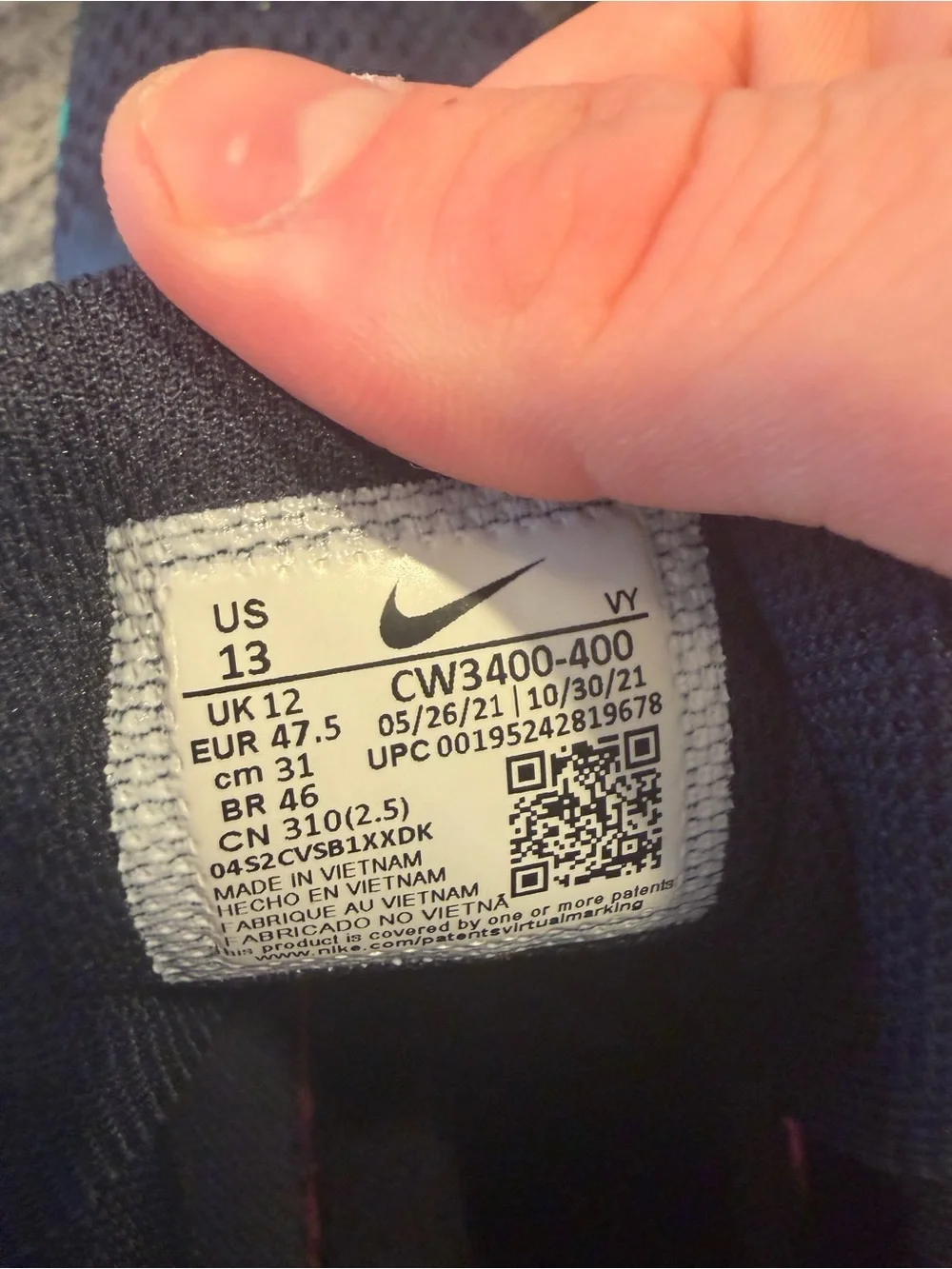 Mens Nike KD Trey 5 X Shoes Obsidian Cool Grey CW3400-400 Size 13